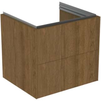 IDEAL STANDARD Toaletní skříňka Conca 600x505 mm, se 2 výsuvnými zásuvkami s tichým zavíráním #T4573Y5 - tmavý ořech
