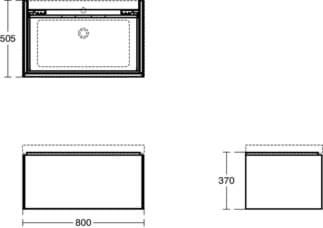 IDEAL STANDARD Toaletní skříňka Conca 800x505 mm, s 1 výsuvnou zásuvkou s tichým zavíráním #T4578Y1 - Bílá matná