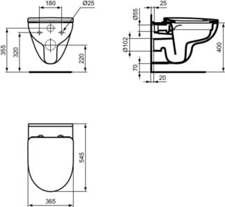 IDEAL STANDARD i.life A WC balíček RimLS+ #T467001 - bílá (Alpine), obrázek 5