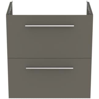 IDEAL STANDARD i.life S toaletní skříňka 600x375 mm, se 2 výsuvnými přihrádkami s měkkým zavíráním #T5293NG - křemenná šedá