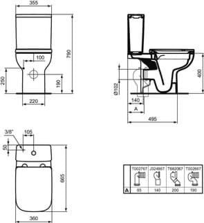 IDEAL STANDARD Splachovací nádržka Ideal Standard i.life A #T472401 - Bílá (Alpine), obrázek 2