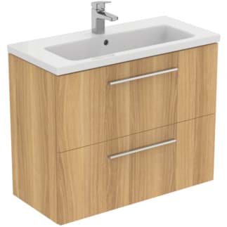 IDEAL STANDARD i.life S toaletní skříňka 800x375mm, se 2 výsuvnými přihrádkami s měkkým zavíráním #T5295NX - přírodní dub