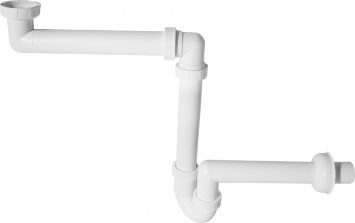 ALCA PLAST sifon umyvadlový, prostorově úsporný, s převleč. maticí 5/4" #A434