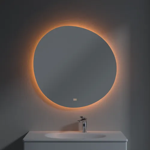 V&B Antao asymetrické zrcadlo 90x88,5x3,8cm, s LED osvětlením #L4809000, obrázek 8