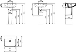 IDEAL STANDARD i.life B nástěnný sloupek #T534601 - Bílá (Alpine), obrázek 8