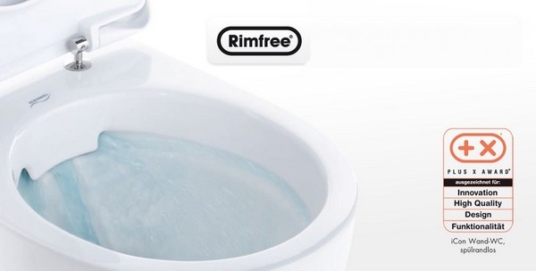 KERAMAG iCon WC závěsné s hlubokým splachováním Rimfree 204060000 bílá