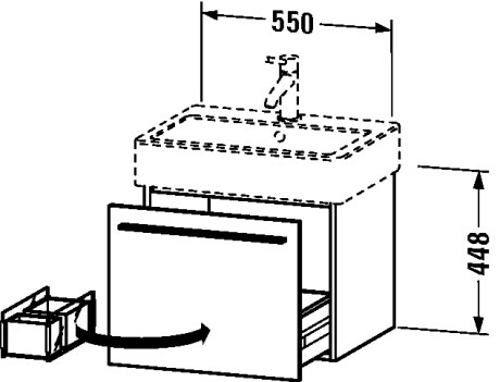 DURAVIT X-LARGE skříňka pod umyvadlo XL604406262 - Antracite Oak