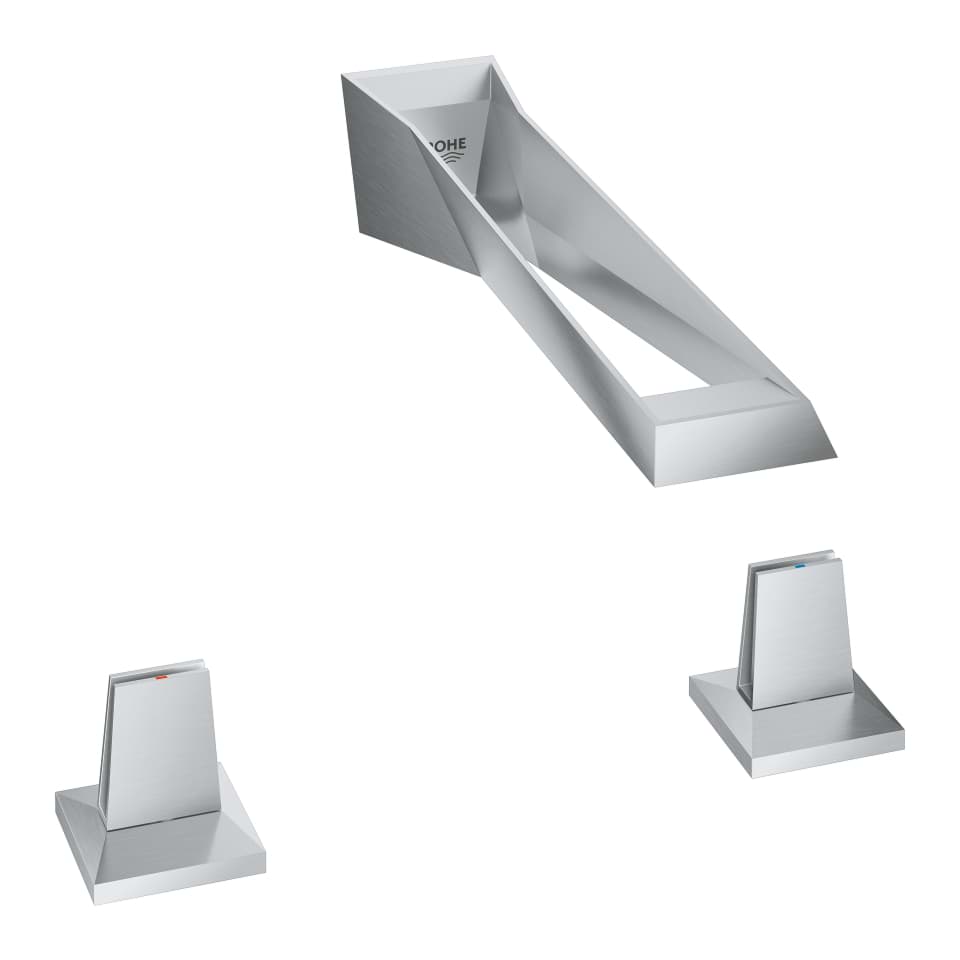 GROHE Allure Brilliant Icon 3D Umyvadlová tříotvorová baterie nerez ocel, kartáčovaná #20608SD0