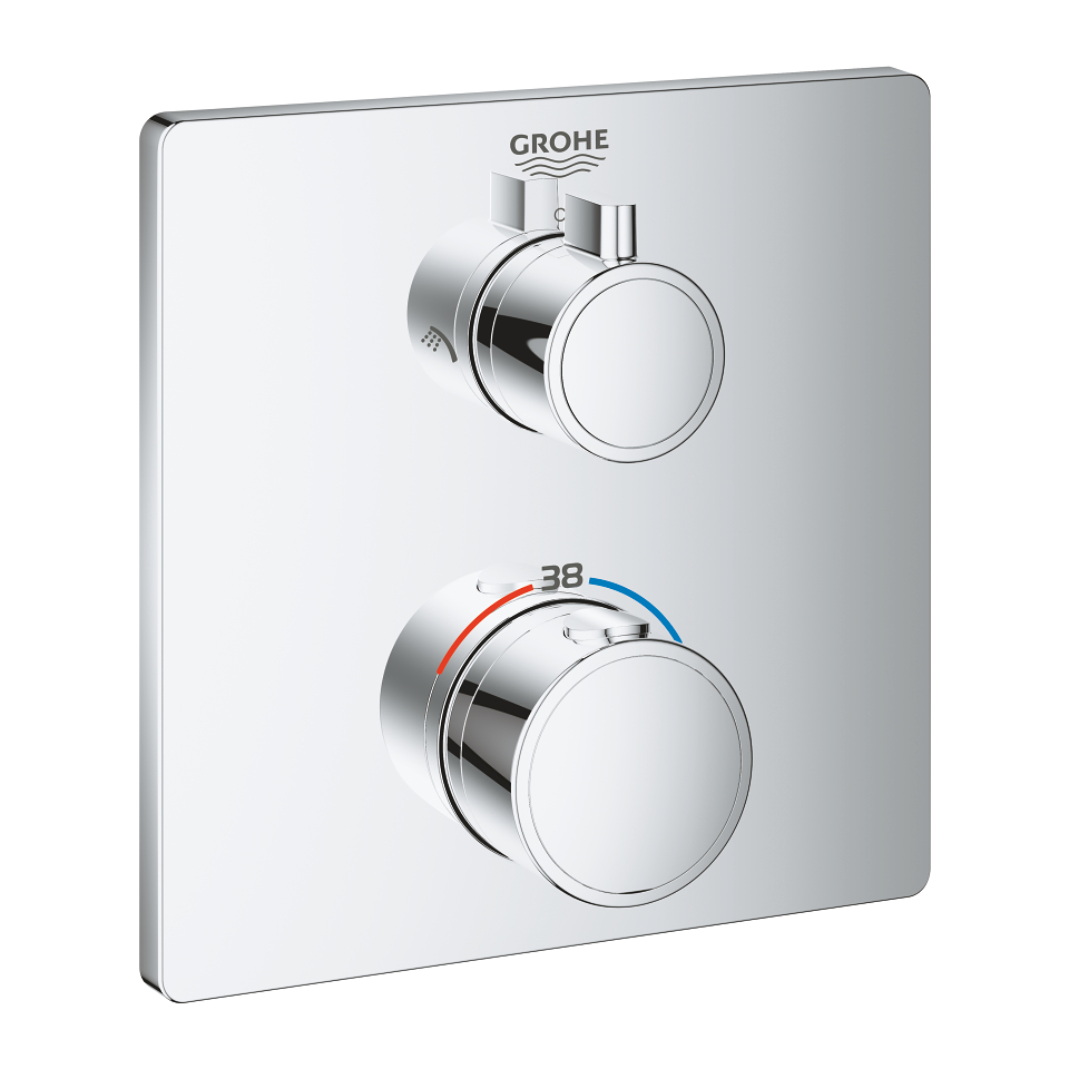 GROHE Grohtherm Termostatická baterie pro 2 výstupy s integrovaným uzavíracím/přepínacím ventilem Chrom #24079000