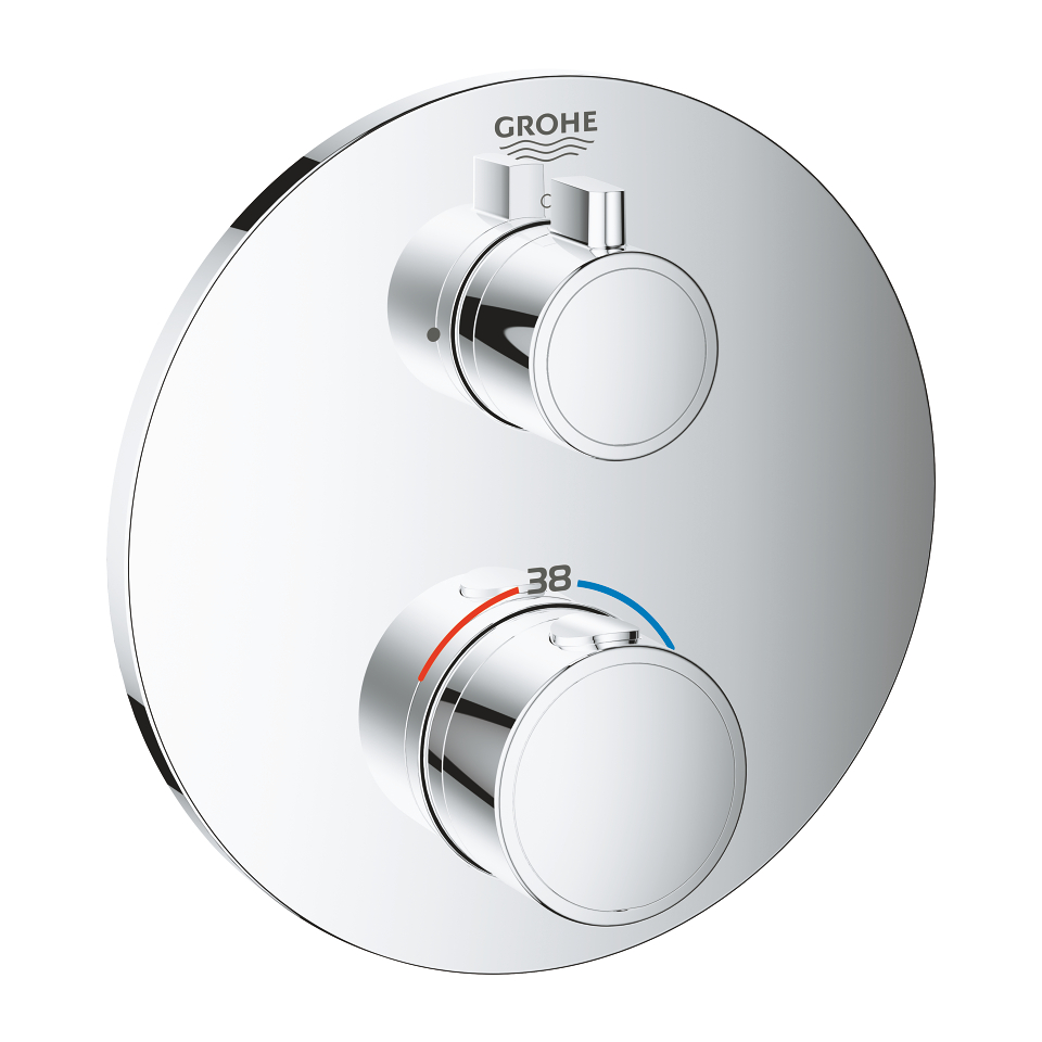 GROHE Grohtherm Termostatická baterie pro 1 výstup s uzavíracím ventilem Chrom #24075000