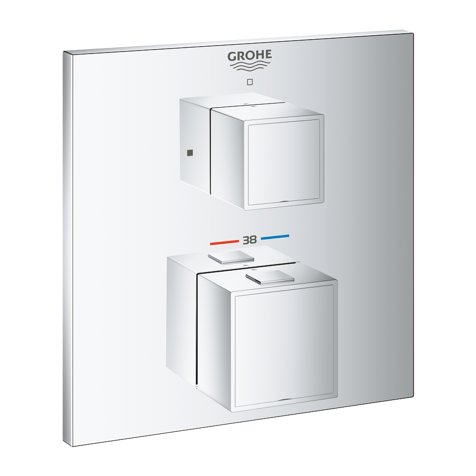 GROHE Grohtherm Cube Termostatická baterie pro 1 výstup s uzavíracím ventilem Chrom #24153000