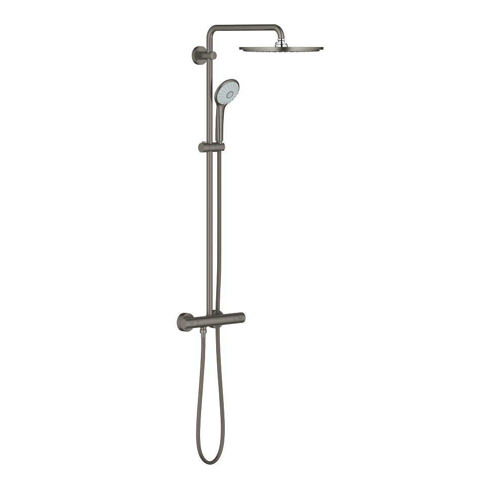 GROHE Euphoria System 310 Sprchový systém s termostatem na zeď kartáčovaný Hard Graphite #26075AL0