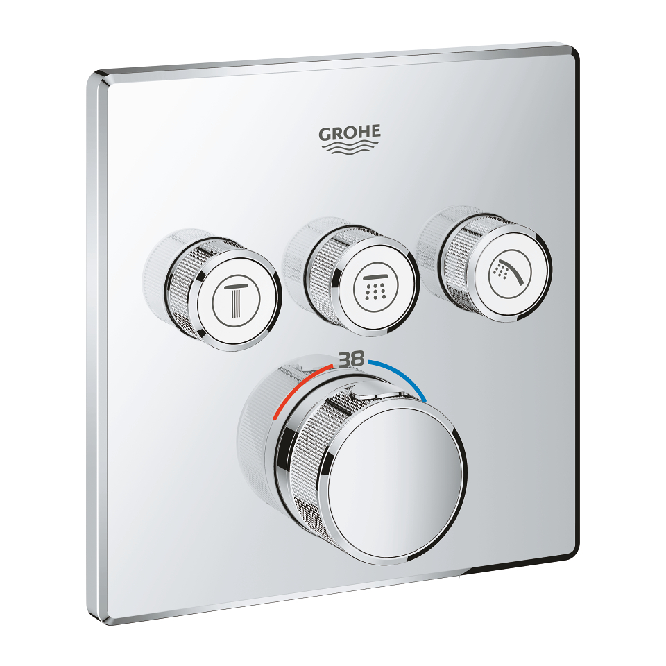 GROHE Grohtherm SmartControl Termostat pro podomítkovou instalaci s třemi ventily Chrom #29126000