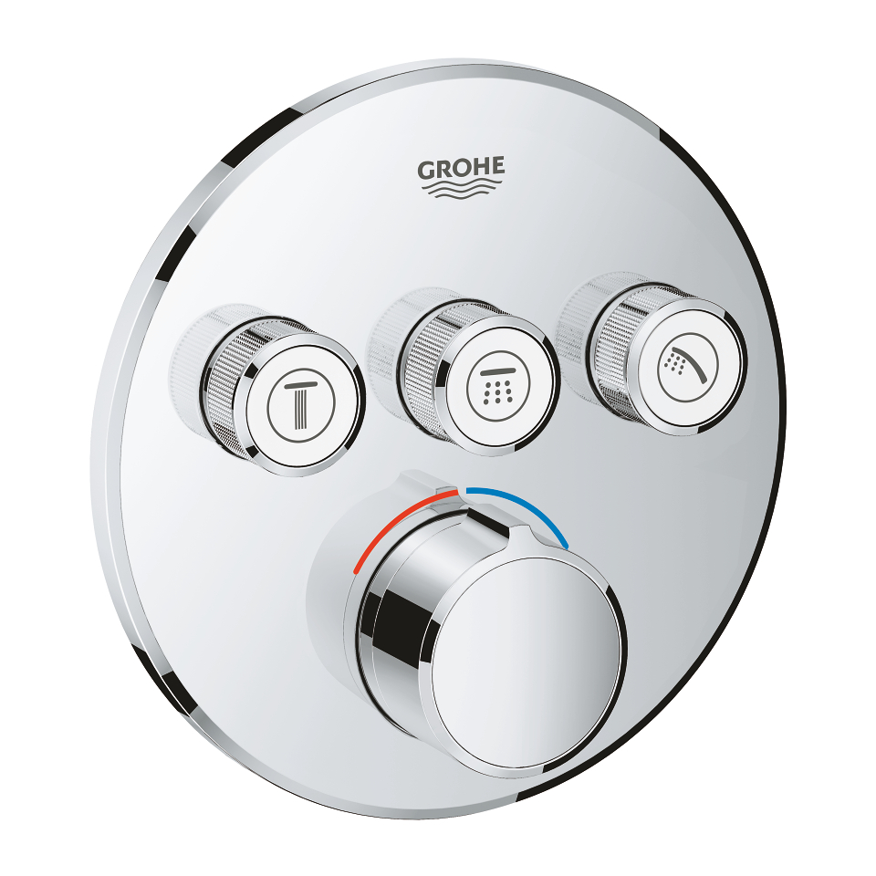 GROHE SmartControl termostat pod omítku, 3 funkce #29146000 - chrom