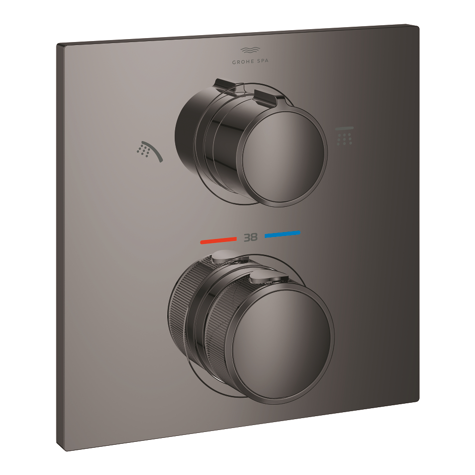 GROHE Allure Termostat pro podomítkovou instalaci s dvoucestným přepínačem Hard Graphite #29181A02