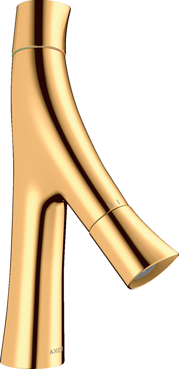 HANSGROHE AXOR Starck Organic 2-ruční umyvadlová baterie 80 s vyskakovacím odtokem #12011990 - Polished Gold Optic