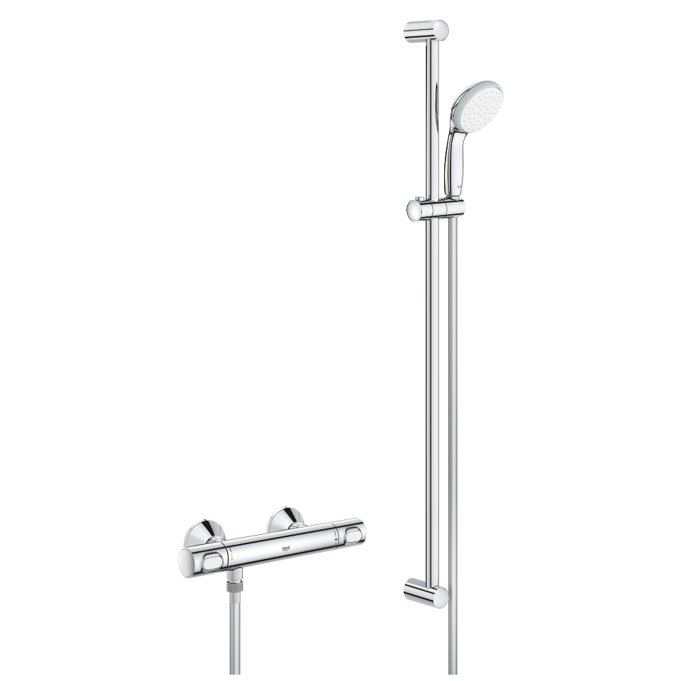 GROHE Termostatická sprchová baterie Precision Flow 1/2″ se sprchovou soupravou #34805000 - chrom