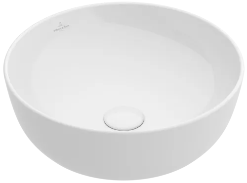 VILLEROY BOCH Umyvadlo Artis na desku, 430 x 430 x 130 mm, bílé Alpine CeramicPlus, bez přepadu #417943R1