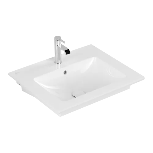 VILLEROY BOCH Umyvadlo Venticello, 600 x 500 x 165 mm, bílá Alpine CeramicPlus, s přepadem, broušené #4124G6R1