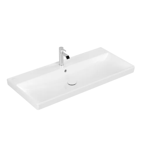 VILLEROY BOCH Umyvadlo Avento na skříňku, 1000 x 470 x 165 mm, bílé Alpine CeramicPlus, s přepadem #4156A5R1