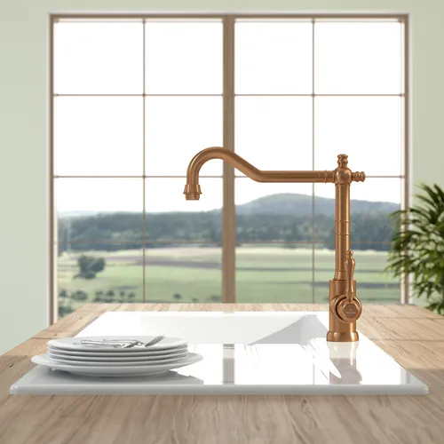 VILLEROY BOCH Kuchyňská baterie Avia 2.0, nerezová ocel, bronzová barva #92400004, obrázek 3