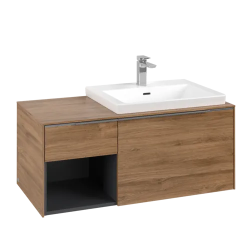 VILLEROY BOCH Subway 3.0 Vanity unit, 2 zásuvky, 1001 x 423 x 516 mm, dub Kansas / dub Kansas #C57100RH