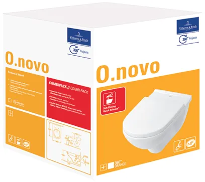 VILLEROY BOCH O.novo Combi-Pack, závěsný, White Alpine CeramicPlus #5660H1R1