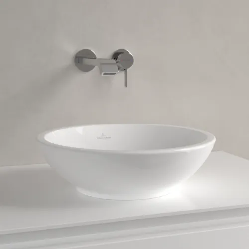 VILLEROY BOCH Umyvadlo na desku Loop & Friends, 380 x 380 x 110 mm, bílá Alpine, s přepadem #51480001, obrázek 7
