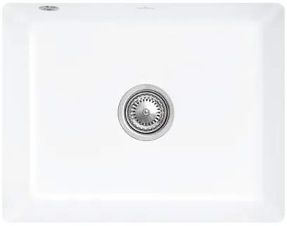 VILLEROY BOCH Podomítkový dřez Subway 60 SU, včetně výsuvného odpadu s excentrickým ovládáním, keramika, 545 x 440 mm, Chromite CeramicPlus #331002J0