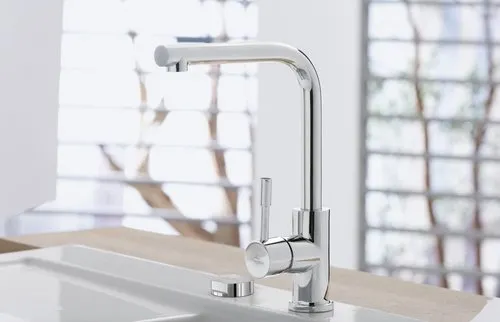 VILLEROY BOCH Moderní ocelová kuchyňská baterie, vyrobená z nerezové oceli, masivní nerezová ocel, leštěná #966801LE, obrázek 7