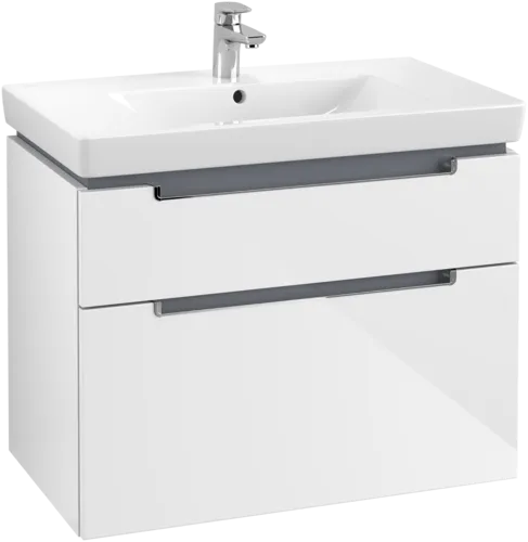 VILLEROY BOCH Subway 2.0 Vanity unit, 2 zásuvky, 787 x 590 x 449 mm, lesklá bílá #A91410DH