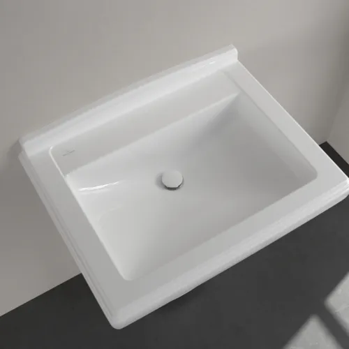 VILLEROY BOCH Umyvadlo Hommage, 750 x 580 x 200 mm, bílá Alpine CeramicPlus, s přepadem #7101A1R1, obrázek 7
