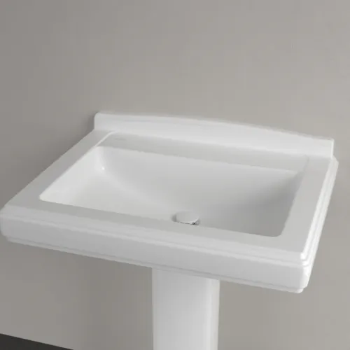 VILLEROY BOCH Umyvadlo Hommage, 750 x 580 x 200 mm, bílá Alpine CeramicPlus, s přepadem #7101A1R1, obrázek 5