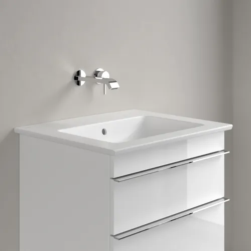 VILLEROY BOCH Umyvadlo Venticello, 600 x 505 x 165 mm, Stone White CeramicPlus, s přepadem #412462RW, obrázek 2