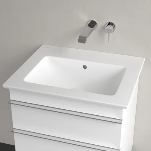 VILLEROY BOCH Umyvadlo Venticello, 600 x 505 x 165 mm, Stone White CeramicPlus, s přepadem #412462RW, obrázek 3