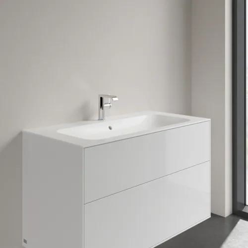 VILLEROY BOCH Umyvadlo na skříňku Finion, 1000 x 500 x 160 mm, Stone White CeramicPlus, se skrytým přepadem, neleštěné #4164ABRW, obrázek 2