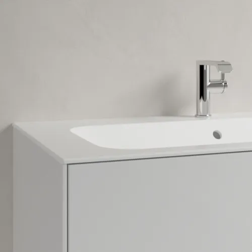 VILLEROY BOCH Umyvadlo na skříňku Finion, 1000 x 500 x 160 mm, Stone White CeramicPlus, se skrytým přepadem, neleštěné #4164ABRW, obrázek 6