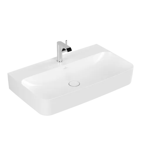 VILLEROY BOCH Umyvadlo Finion, 800 x 470 x 165 mm, Stone White CeramicPlus, bez přepadu #416881RW