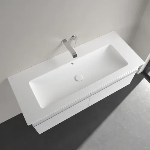 VILLEROY BOCH Skříňkové umyvadlo Venticello, 1200 x 500 x 175 mm, Stone White CeramicPlus, s přepadem #4104CJRW, obrázek 4