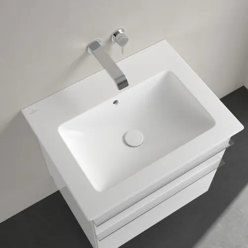 VILLEROY BOCH Umyvadlo Venticello, 655 x 500 x 170 mm, Stone White CeramicPlus, s přepadem #412467RW, obrázek 4