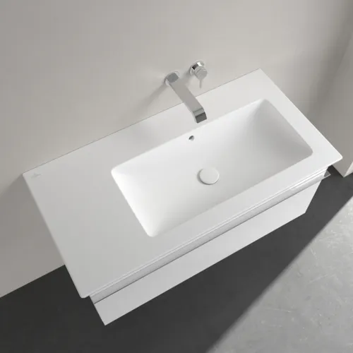 VILLEROY BOCH Umyvadlo na skříňku Venticello, 1000 x 500 x 170 mm, Stone White CeramicPlus, s přepadem #4134R3RW, obrázek 4
