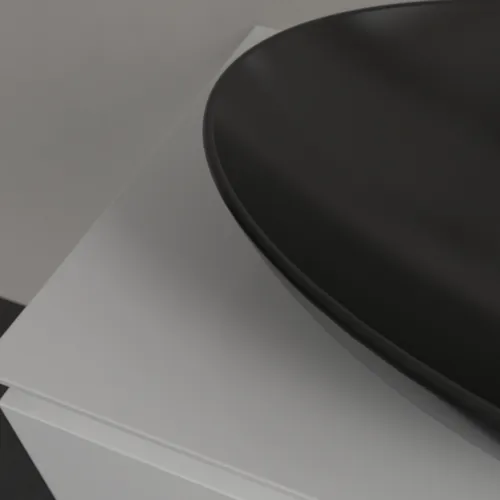 VILLEROY BOCH Umyvadlo na desku Loop & Friends, 620 x 420 x 120 mm, Pure Black CeramicPlus, s přepadem #4A4800R7, obrázek 5