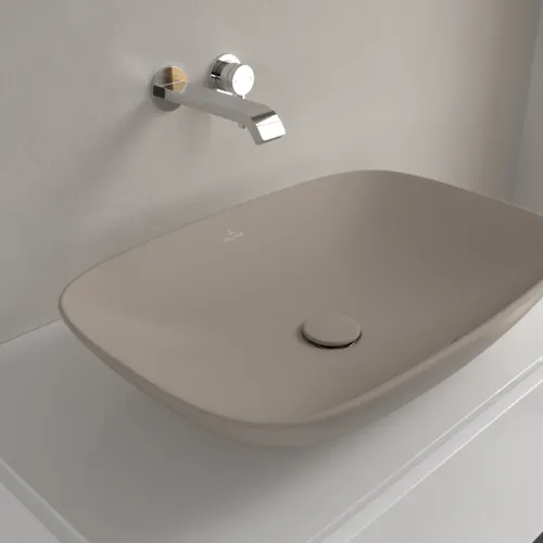 VILLEROY BOCH Umyvadlo na desku Loop & Friends, 620 x 420 x 120 mm, Almond CeramicPlus, s přepadem #4A5000AM, obrázek 7