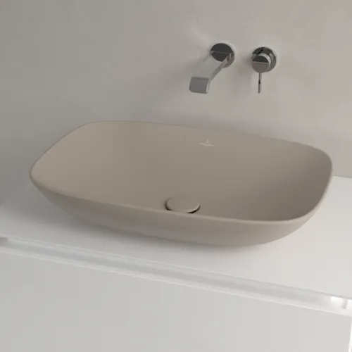 VILLEROY BOCH Umyvadlo na desku Loop & Friends, 620 x 420 x 120 mm, Almond CeramicPlus, s přepadem #4A5000AM, obrázek 3
