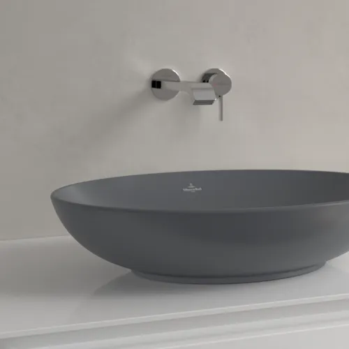 VILLEROY BOCH Umyvadlo na desku Loop & Friends, 560 x 380 x 120 mm, Graphite CeramicPlus, s přepadem #4A4700I4, obrázek 6