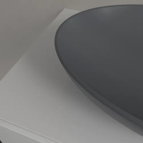 VILLEROY BOCH Umyvadlo na desku Loop & Friends, 560 x 380 x 120 mm, Graphite CeramicPlus, s přepadem #4A4700I4, obrázek 5