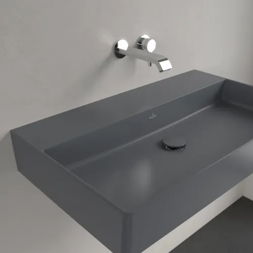 VILLEROY BOCH Umyvadlo Memento 2.0, 800 x 470 x 140 mm, Graphite CeramicPlus, bez přepadu, leštěné #4A228FI4, obrázek 7