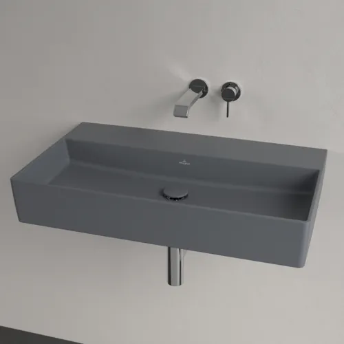 VILLEROY BOCH Umyvadlo Memento 2.0, 800 x 470 x 140 mm, Graphite CeramicPlus, bez přepadu, leštěné #4A228FI4, obrázek 3