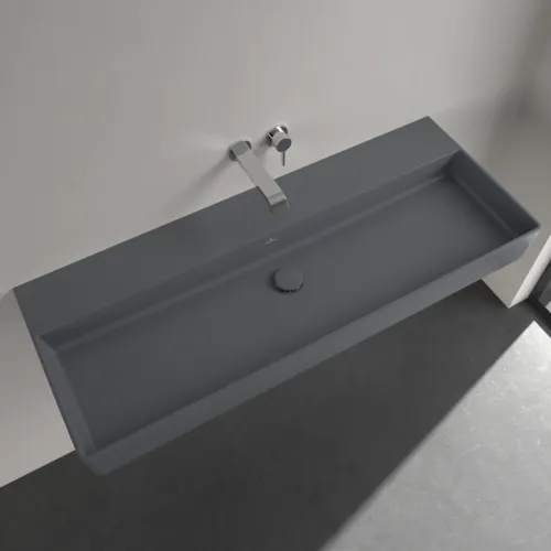 VILLEROY BOCH Umyvadlo Memento 2.0, 1200 x 470 x 150 mm, Graphite CeramicPlus, bez přepadu, leštěné #4A22CFI4, obrázek 4