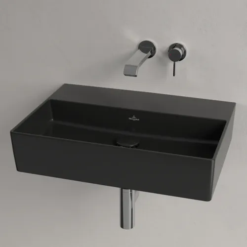 VILLEROY BOCH Umyvadlo Memento 2.0, 600 x 420 x 135 mm, Pure Black CeramicPlus, bez přepadu, leštěné #4A226FR7, obrázek 4